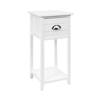 Bedside Table Vintage - THYME White Furniture Kings Warehouse 