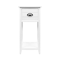 Bedside Table Vintage - THYME White Furniture Kings Warehouse 
