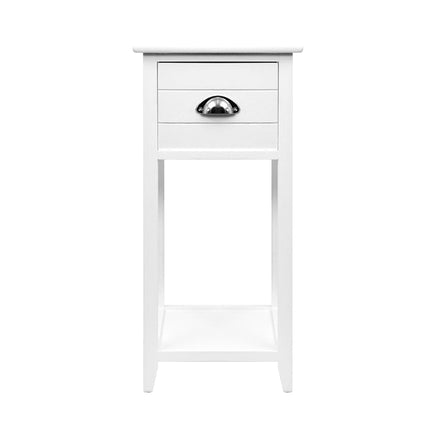 Bedside Table Vintage - THYME White Furniture Kings Warehouse 