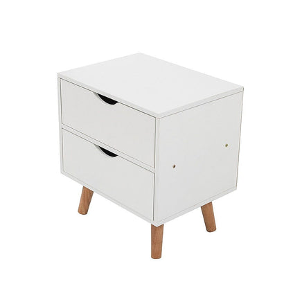 Bedside Tables Drawers Side Table Nightstand White Storage Cabinet Wood Furniture Kings Warehouse 