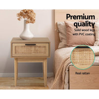 Bedside Tables Side Table Rattan Drawers Nightstand Furniture Kings Warehouse 