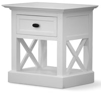 Beechworth Bedside Tables 1 Drawer Storage Cabinet Shelf Side End Table - White Kings Warehouse 