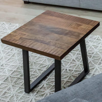 Begonia Side Sofa End Table 60cm Live Edge Mango Wood Unique Furniture - Natural living room Kings Warehouse 