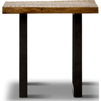 Begonia Side Sofa End Table 60cm Live Edge Mango Wood Unique Furniture - Natural living room Kings Warehouse 