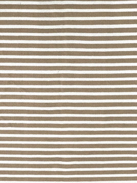 Beige cream striped cotton kilim rug190x250 cm Kings Warehouse 