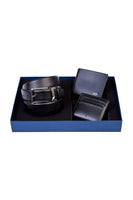 BELT AND WALLET & CARD HOLDER BLACK SET Kings Warehouse 