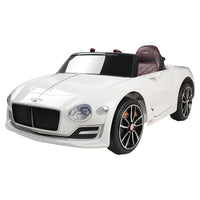 Bentley Kids Ride On Car Licensed Electric Toys 12V Battery Remote Cars White Toy Overstock Sale Kings Warehouse 