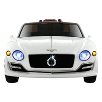 Bentley Kids Ride On Car Licensed Electric Toys 12V Battery Remote Cars White Toy Overstock Sale Kings Warehouse 