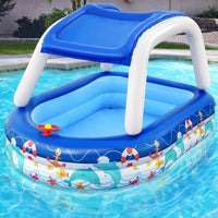 Bestway Kids Pool 213x155x132cm Inflatable Swimming w/ Canopy Play Pools 282L Home & Garden Kings Warehouse 