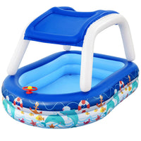 Bestway Kids Pool 213x155x132cm Inflatable Swimming w/ Canopy Play Pools 282L Home & Garden Kings Warehouse 