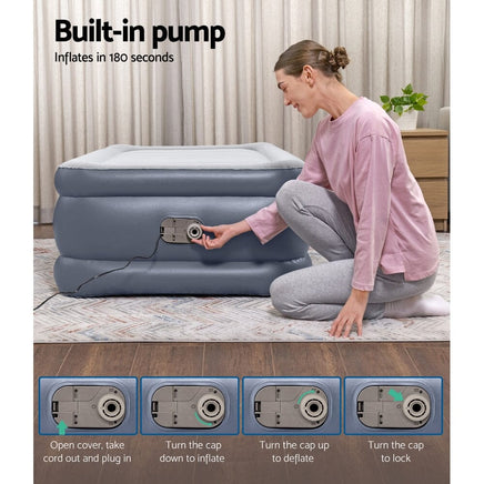 Bestway Mattress Air Bed Single Size 51CM Inflatable Camping Beds Home Outdoor Outdoor Recreation Kings Warehouse 