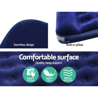 Bestway Single Size Inflatable Air Mattress - Navy Outdoor Adventures Kings Warehouse 