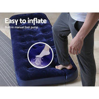 Bestway Single Size Inflatable Air Mattress - Navy Outdoor Adventures Kings Warehouse 