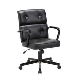 Beverly Home Office Chair In Black PU Kings Warehouse 