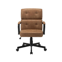 Beverly Home Office Chair In Brown Fabric Kings Warehouse 