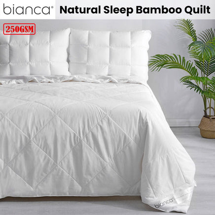 Bianca 250GSM Natural Sleep Bamboo Summer Quilt King Home & Garden Kings Warehouse 