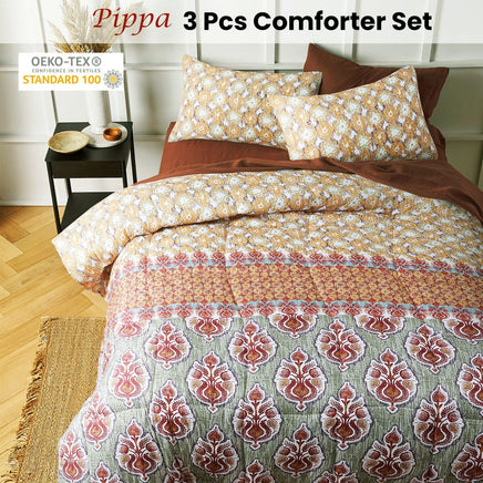 Big Sleep 3 Piece Pippa Comforter Set Queen Home & Garden Kings Warehouse 