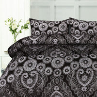 Big Sleep Batik Black Quilt Cover Set Double Home & Garden Kings Warehouse 