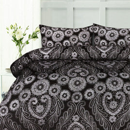 Big Sleep Batik Black Quilt Cover Set Double Home & Garden Kings Warehouse 