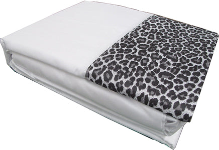 Big Sleep Leopard Sheet Set White DOUBLE Home & Garden Kings Warehouse 