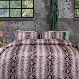 Big Sleep Snake Skin Pink Quilt Cover Set Double Home & Garden Kings Warehouse 