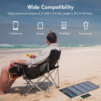 BigBlue Portable 28W SunPower Solar Panel 2 USB Ports with Digital Ammeter Kings Warehouse 