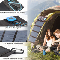 BigBlue Portable 28W SunPower Solar Panel 2 USB Ports with Digital Ammeter Kings Warehouse 