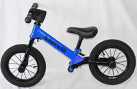 Bike Plus Kids Balance Bike Training Aluminium - Blue with Suspension - 12" Rubber Tyres - Foot Pegs -Ride On No Pedal Push Kings Warehouse 