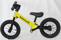 Bike Plus Kids Balance Bike Training Aluminium - Yellow with Suspension - 12" Rubber Tyres - Foot Pegs -Ride On No Pedal Push Kings Warehouse 