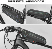 Bike Top or Under Tube Bag Reflective Material Road MTB Mountain Commuter Hybrid Ebike Tourer Scooter Escooter Bag BLACK Rockbros Kings Warehouse 