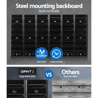 Bin Wall 48 Storage Bin Rack Wall Mounted Tools Steel Board Work Garage Summer Sale Kings Warehouse 