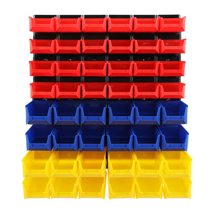 Bin Wall 48 Storage Bin Rack Wall Mounted Tools Steel Board Work Garage Summer Sale Kings Warehouse 