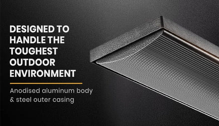 BIO 2000W Outdoor Strip Heater Electric Radiant Panel Bar Mounted Wall Ceiling Appliances Kings Warehouse 
