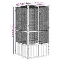 Bird Cage Anthracite 111x107x211.5 cm Galvanised Steel Kings Warehouse 
