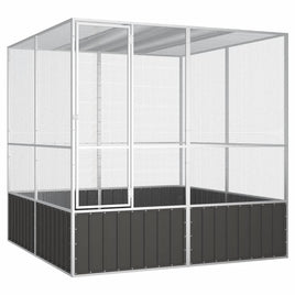 Bird Cage Anthracite 213.5x217.5x211.5 cm Galvanised Steel Kings Warehouse 