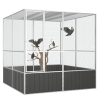 Bird Cage Anthracite 213.5x217.5x211.5 cm Galvanised Steel Kings Warehouse 