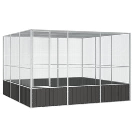 Bird Cage Anthracite 302.5x324.5x211.5 cm Galvanised Steel Kings Warehouse 