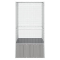 Bird Cage Grey 111x107x211.5 cm Galvanised Steel Kings Warehouse 