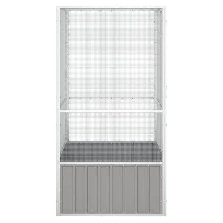 Bird Cage Grey 111x107x211.5 cm Galvanised Steel Kings Warehouse 