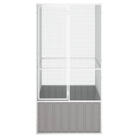 Bird Cage Grey 111x107x211.5 cm Galvanised Steel Kings Warehouse 