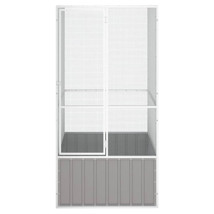 Bird Cage Grey 111x107x211.5 cm Galvanised Steel Kings Warehouse 