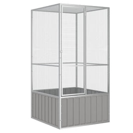 Bird Cage Grey 111x107x211.5 cm Galvanised Steel Kings Warehouse 