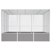 Bird Cage Grey 302.5x324.5x211.5 cm Galvanised Steel Kings Warehouse 