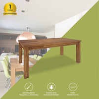 Birdsville Dining Table 225cm Solid Mt Ash Wood Home Dinner Furniture - Brown dining Kings Warehouse 