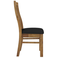 Birdsville PU Seat Dining Chair Set of 2 Solid Ash Wood Dining Furniture -Brown dining Kings Warehouse 