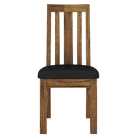 Birdsville PU Seat Dining Chair Set of 2 Solid Ash Wood Dining Furniture -Brown dining Kings Warehouse 