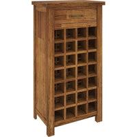 Birdsville Wine Rack 28 Bottle Sideboard Buffet Cabinet Wooden Storage - Brown Kings Warehouse 
