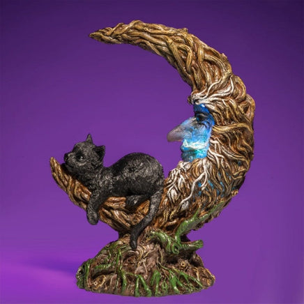 Black Cat Crescent Moon Tree LED Light Kings Warehouse 
