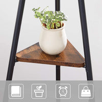 Black Coat Rack Stand Industrial Style 2 Shelves Clothes Home & Garden Kings Warehouse 