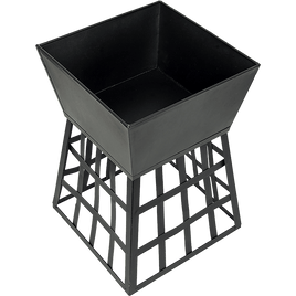 Black Fire Pit Square Log Patio Garden Heater Outdoor Table Top BBQ Camping Home & Garden Kings Warehouse 
